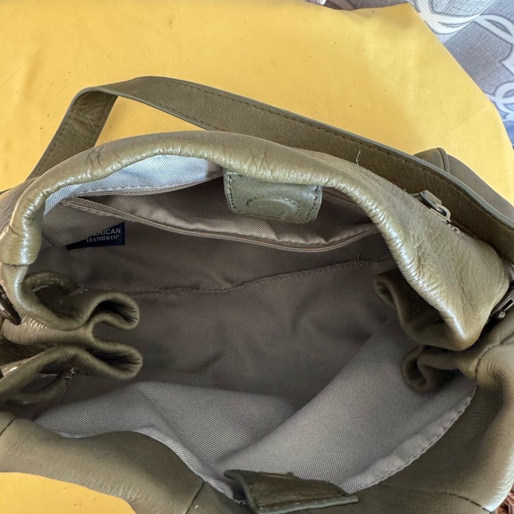 American Leather green leather hobo. Great used condition. - Picture 3 of 6